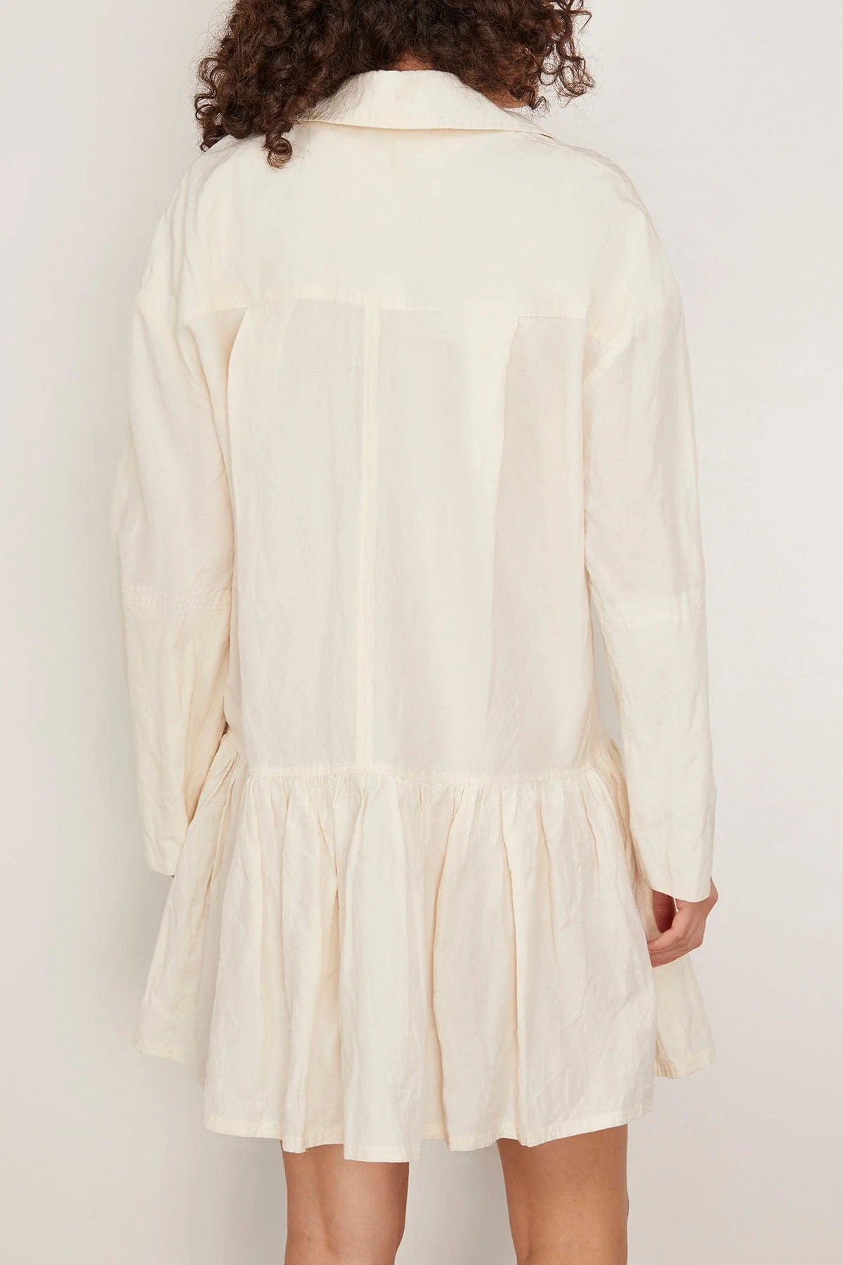 Romana Mini Dress in Cream - Image 4