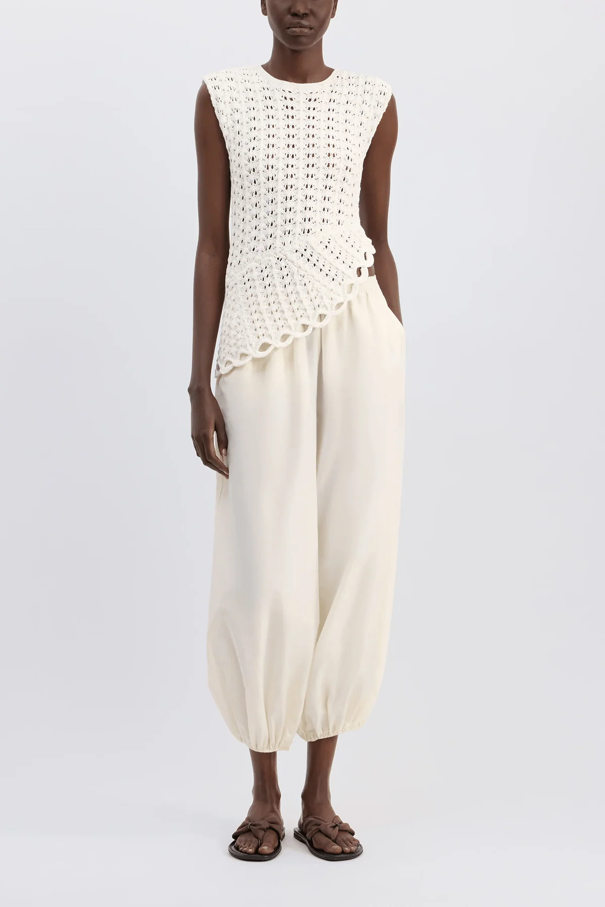 Saez Asymmetric Top in Ivory - Image 2