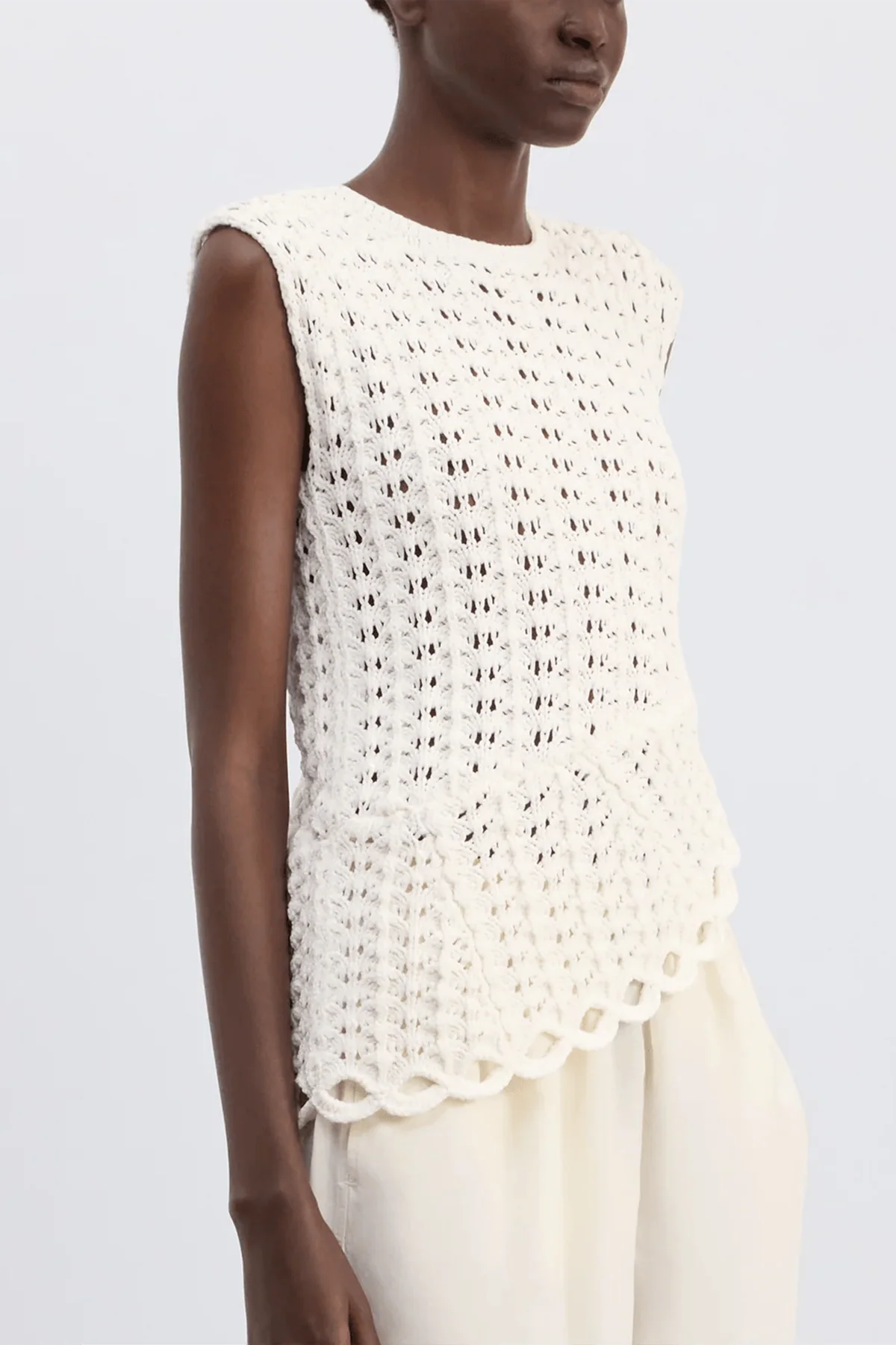 Saez Asymmetric Top in Ivory - Image 3