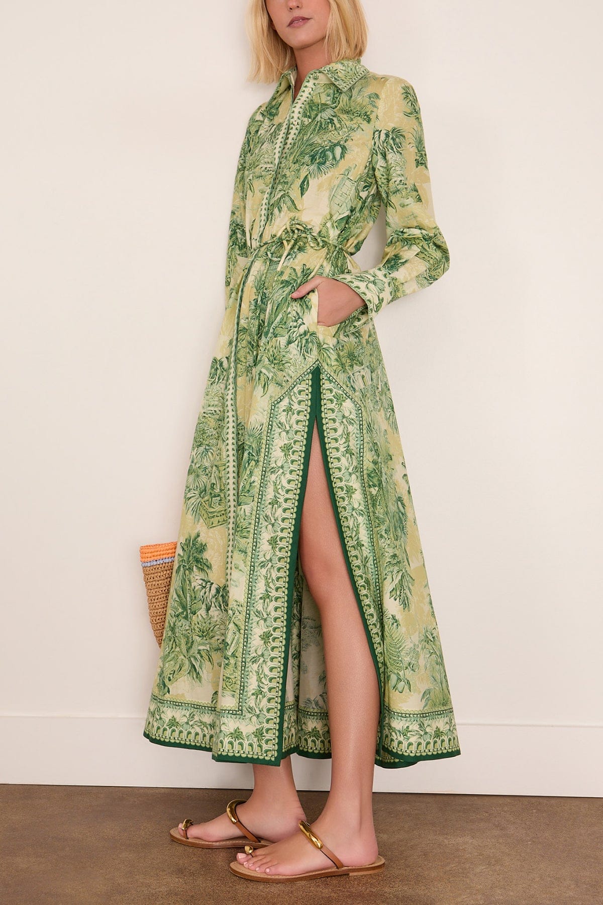 Sara Shirtdress in Green - Image 2