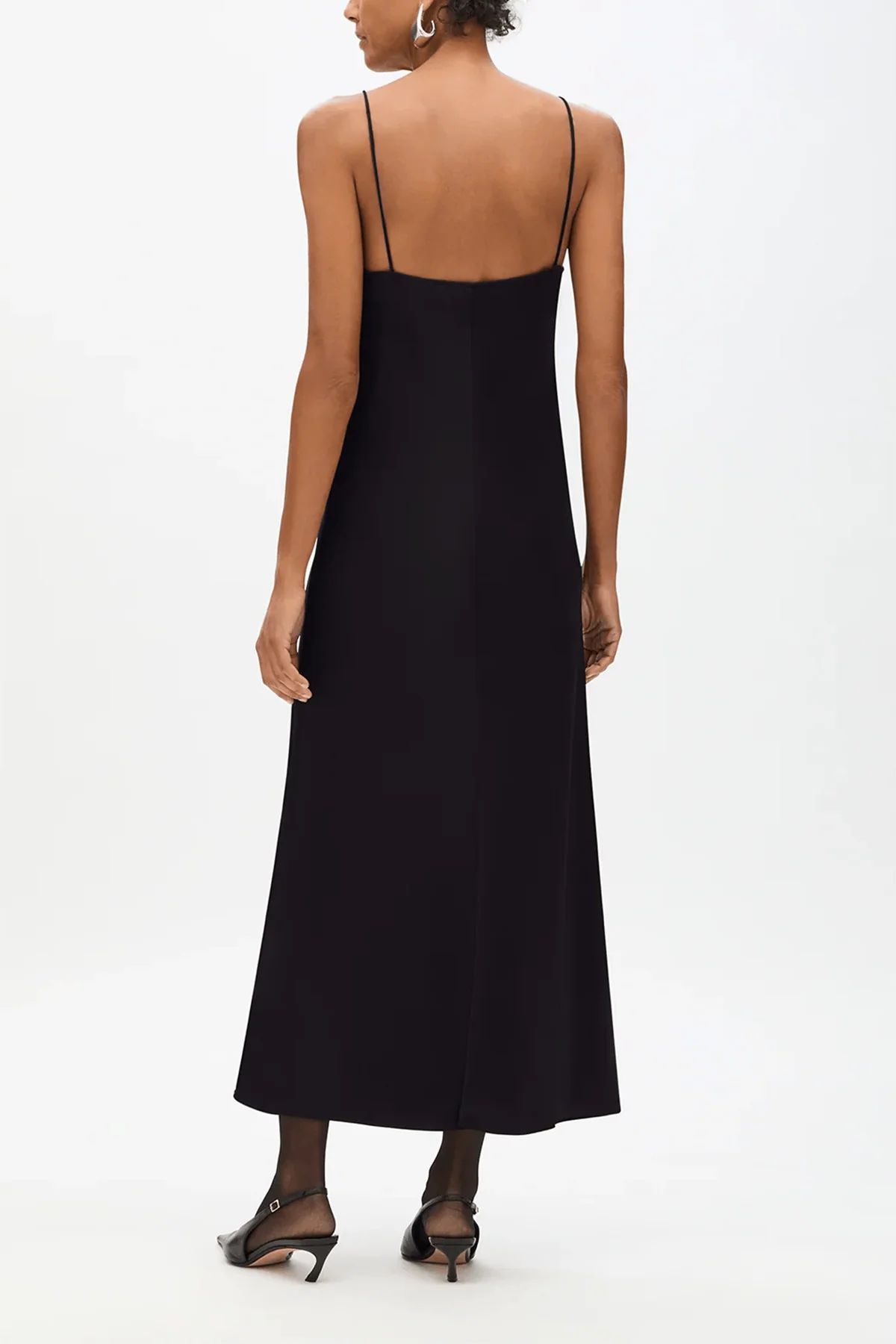 Satin Gown in Black - Image 4