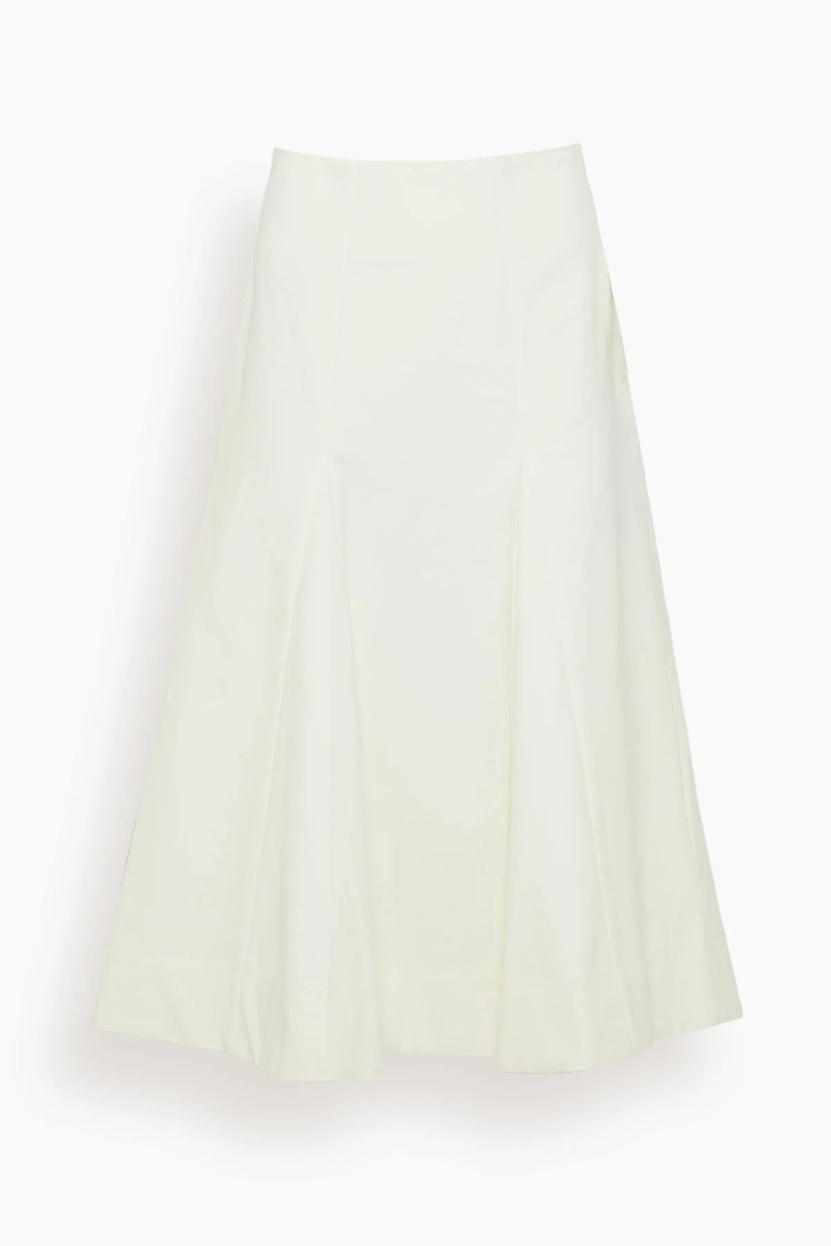 Sculptural Cotton Skirt in Paper White