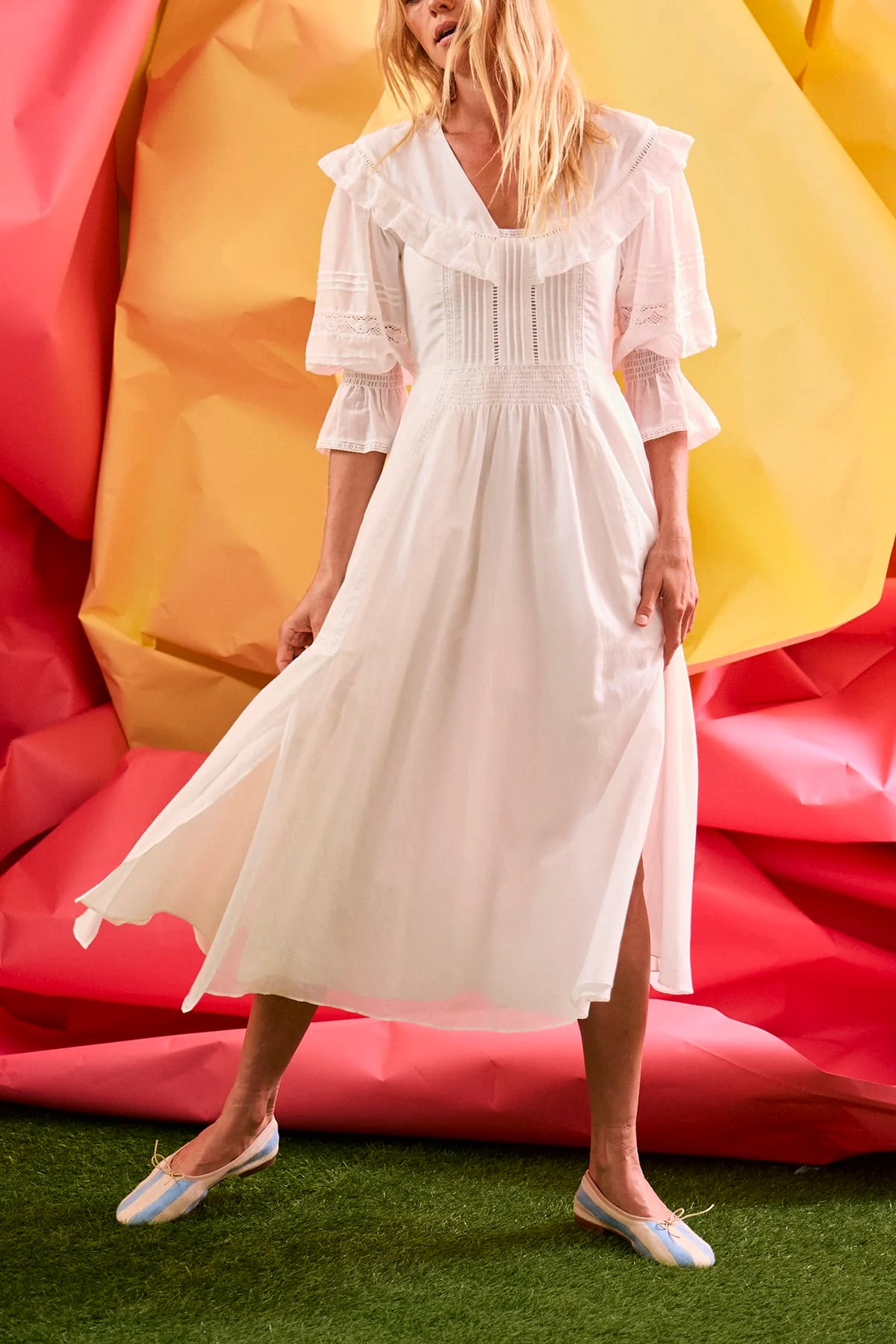 Selena Dress in White - Image 2