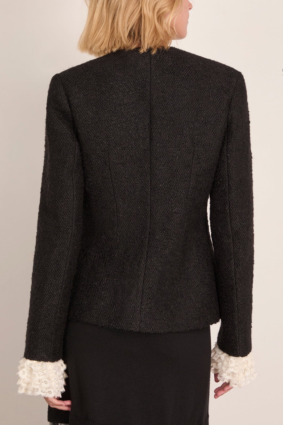 Seraphine Solid Bow Jacket in Black - Image 4