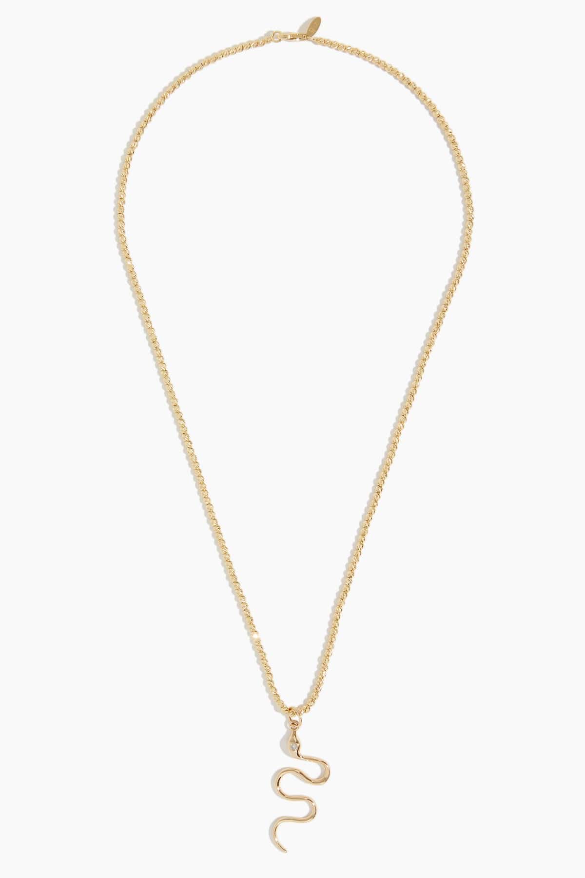 Serpent Pendant in 14k Yellow Gold - Image 3