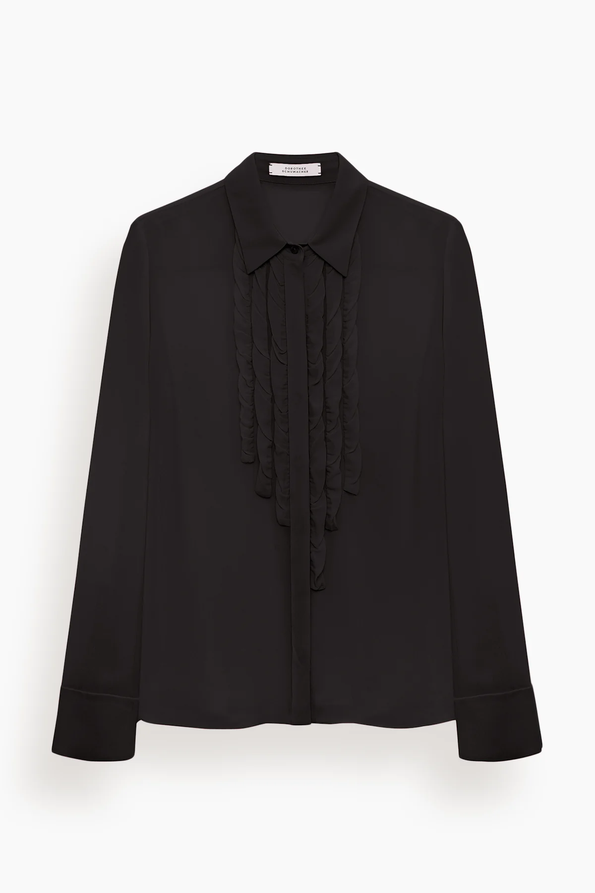 Sheer Twist Blouse in Pure Black