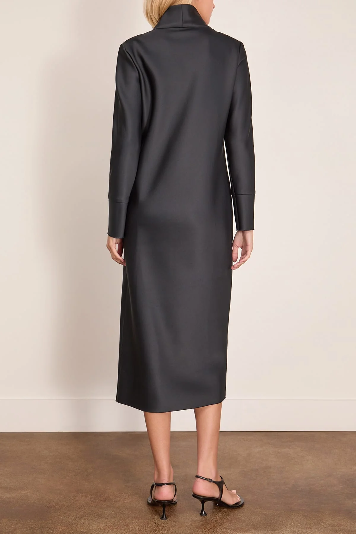Shiny Statement Dress in Graphite - Image 4