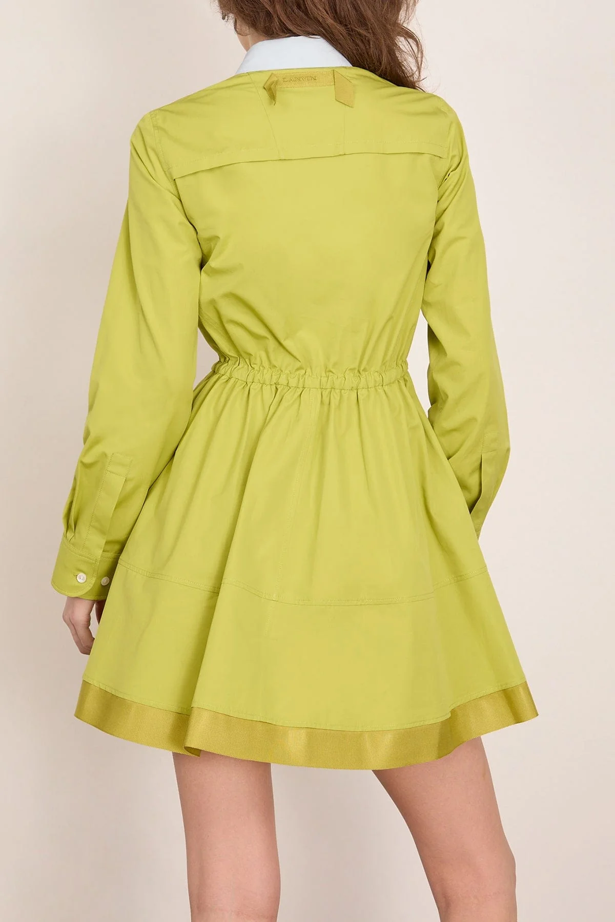 Short Shirt Dress in Absinth Green - Image 4
