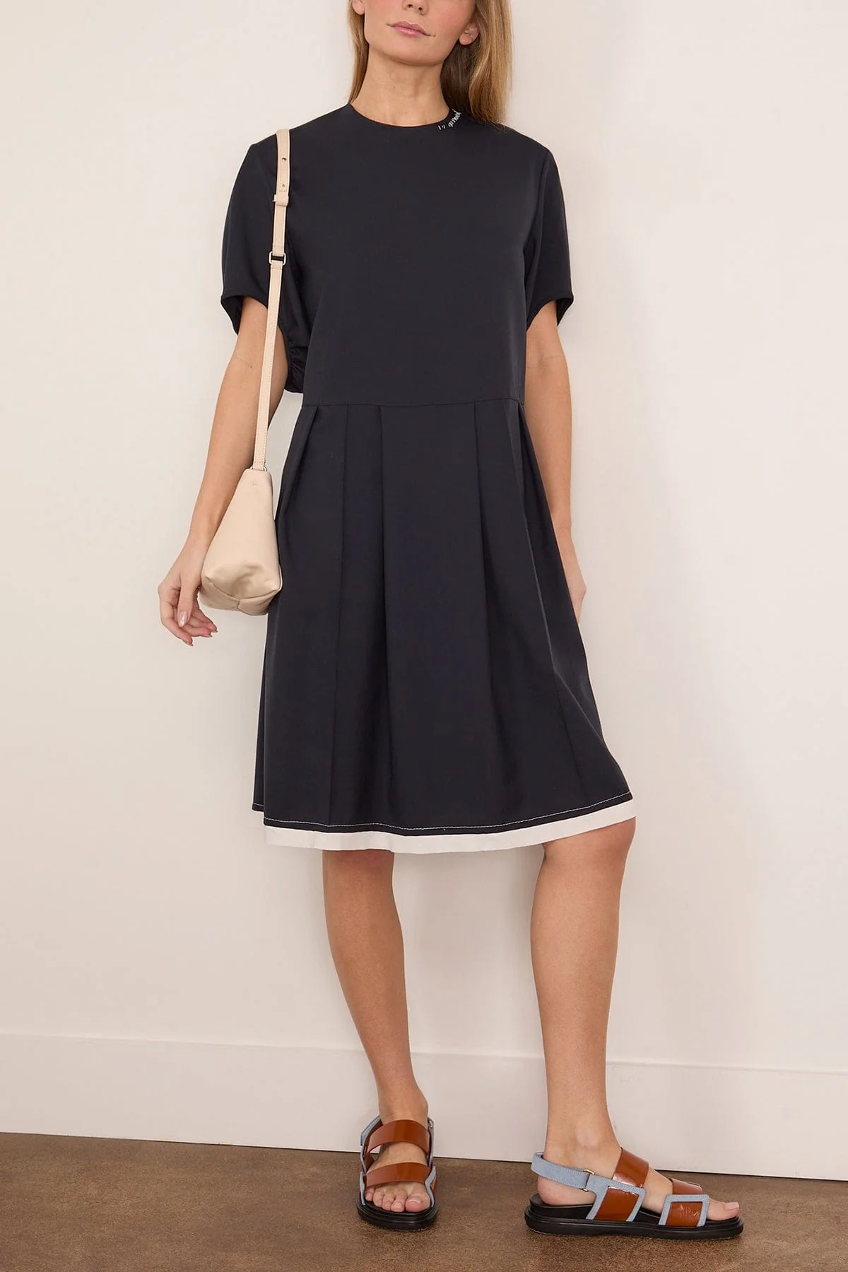 Short Sleeve Dress in Blue/Black - Image 2