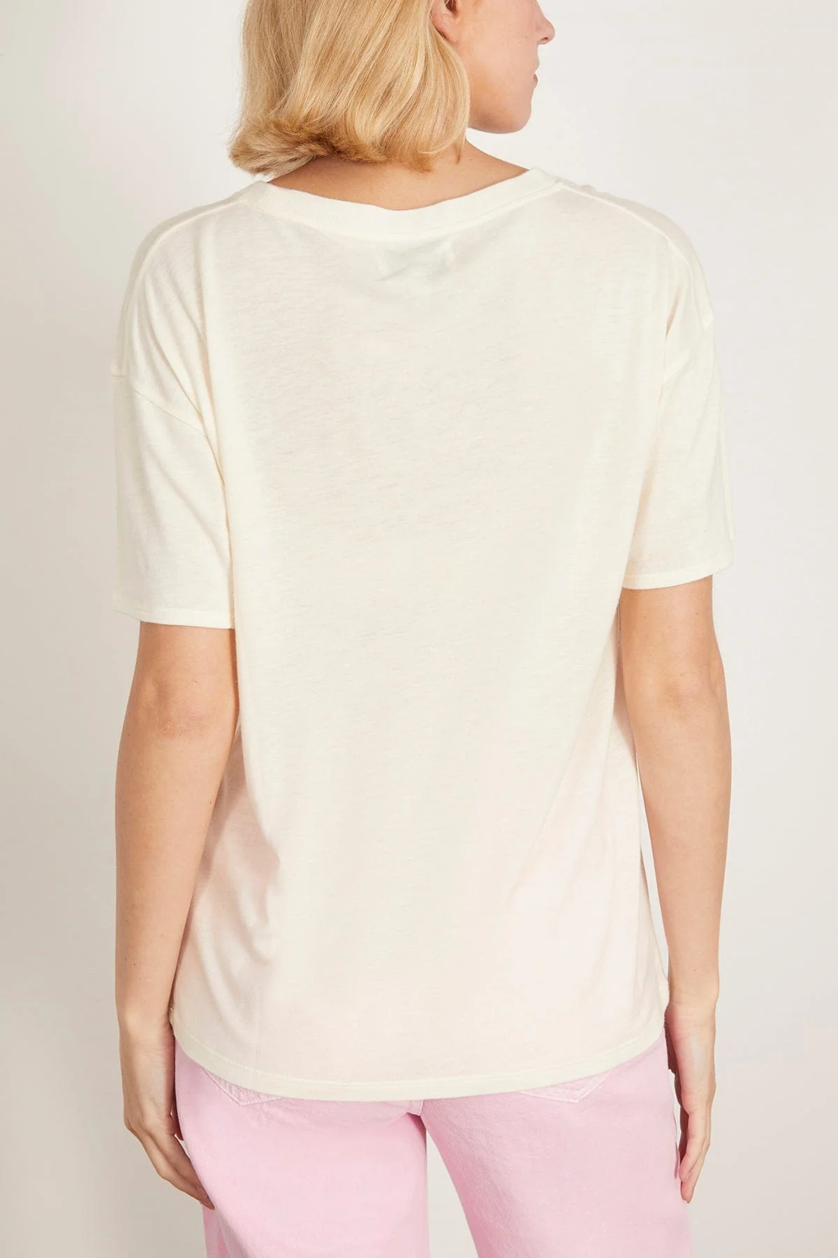 Short Sleeved T-Shirt in Ivory - Image 5