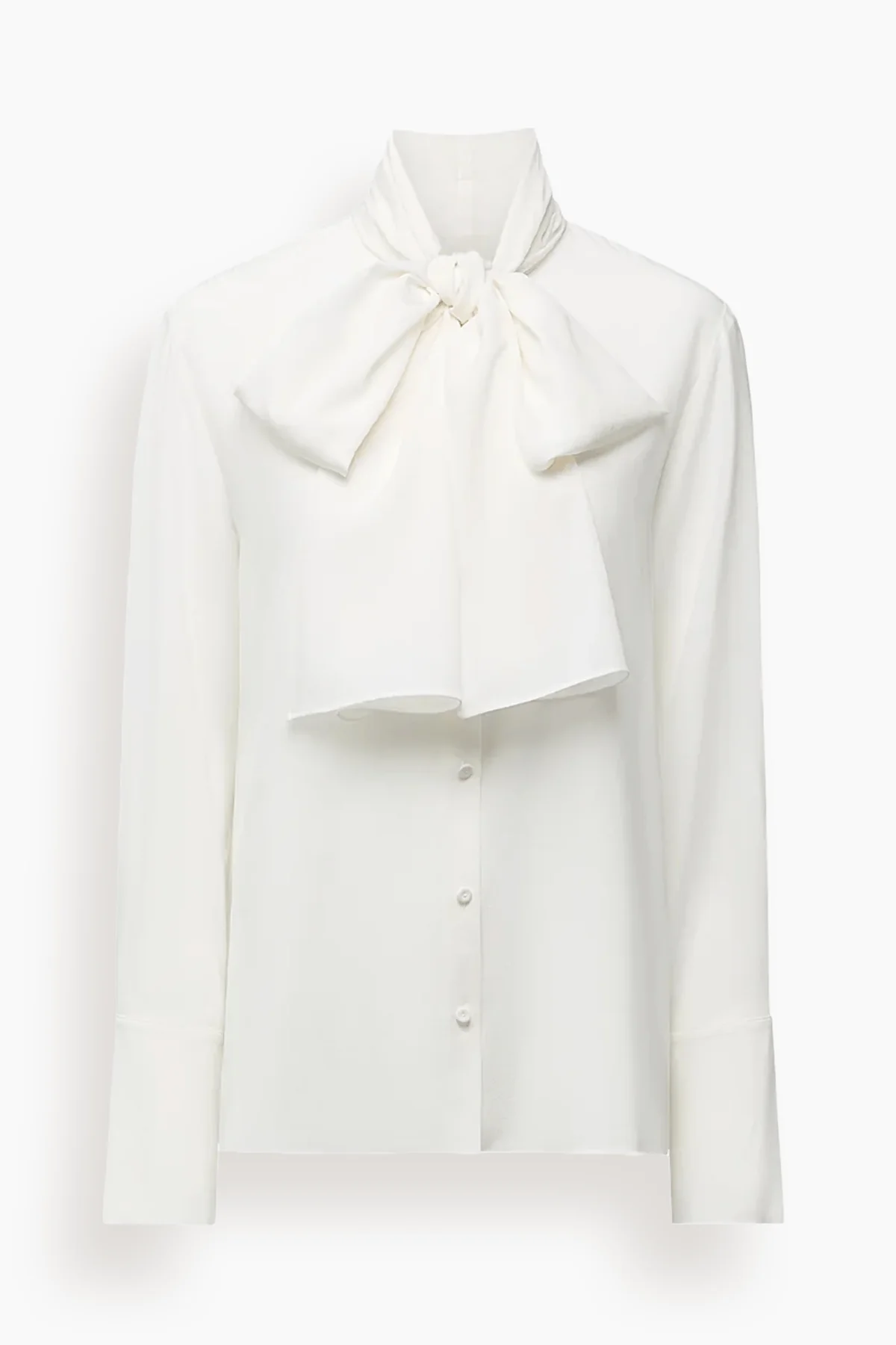Signature Bow Blouse in Off White