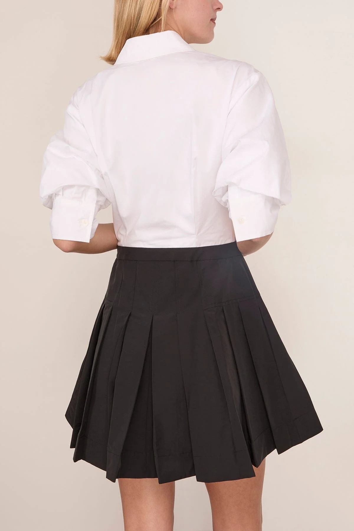 Sinclair Short Sleeve Combo Mini Dress in White Multi - Image 4