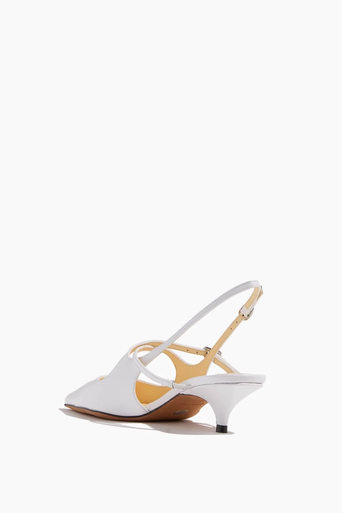 Slash Crossover Slingback Pumps in White - Image 3