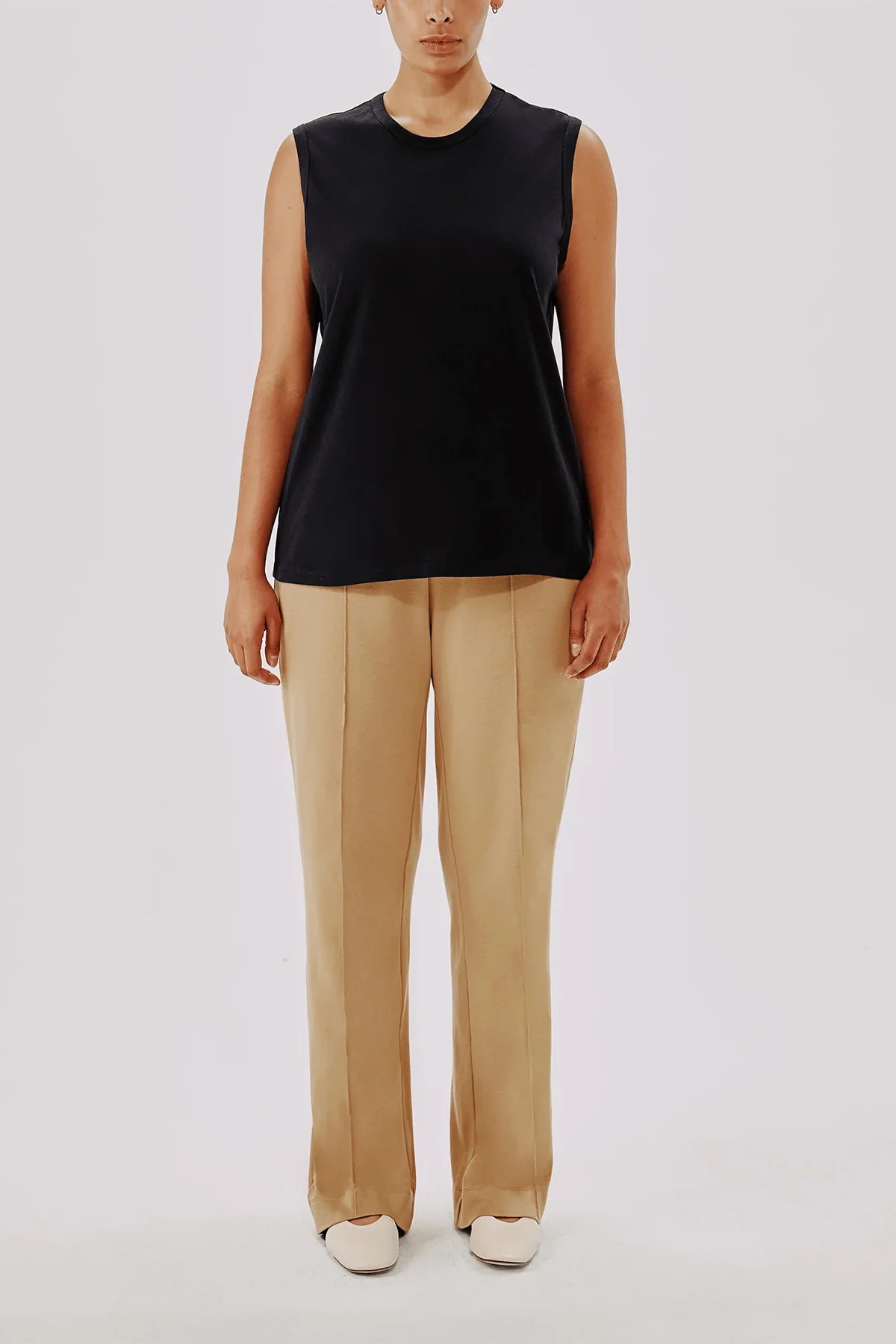 Sleeveless Tee in Black - Image 2