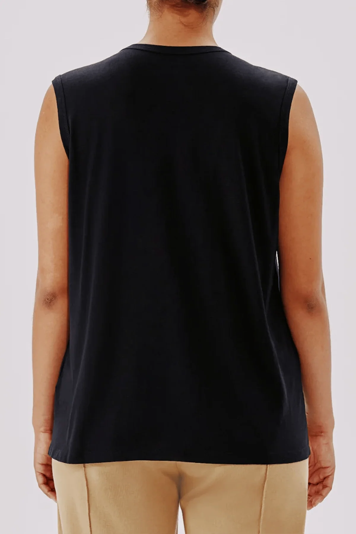 Sleeveless Tee in Black - Image 4