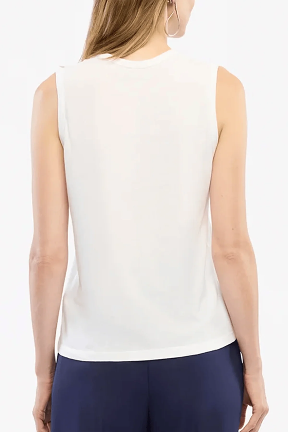 Sleeveless Tee in White - Image 4