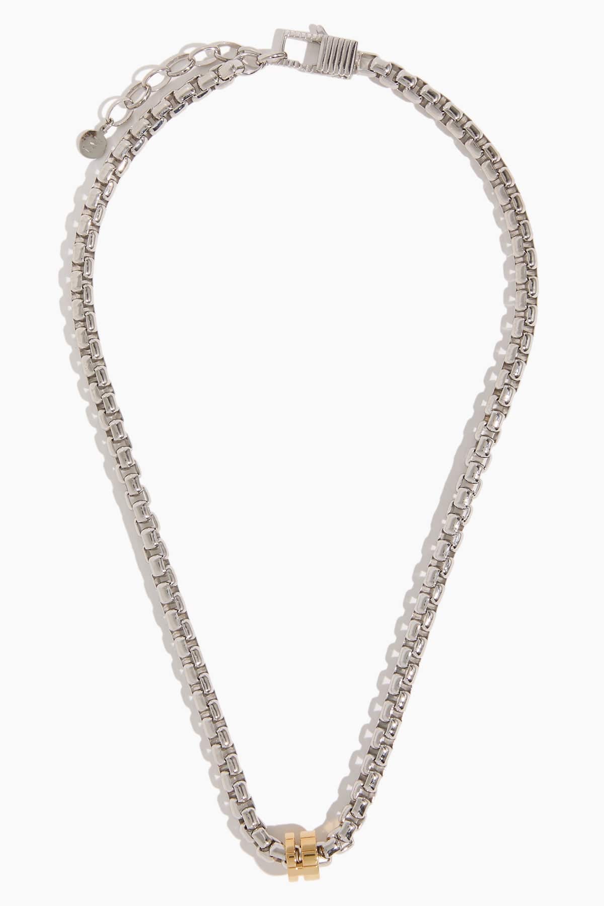 Slot Charm Necklace in Silver Gold - Image 3