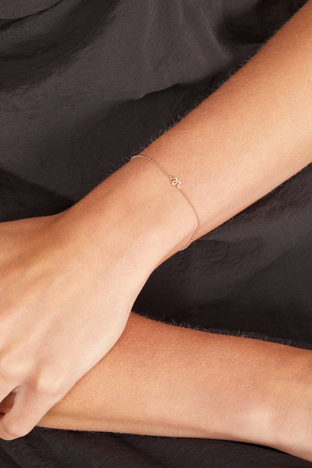 Snake Chain Bracelet in 14k Yellow Gold - Image 2