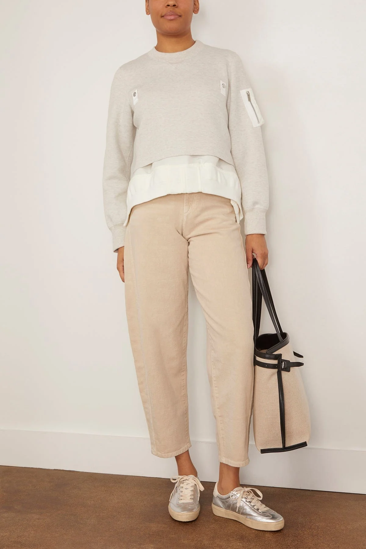Sponge Sweat Nylon Twill Pullover in Ecru/Off White - Image 2