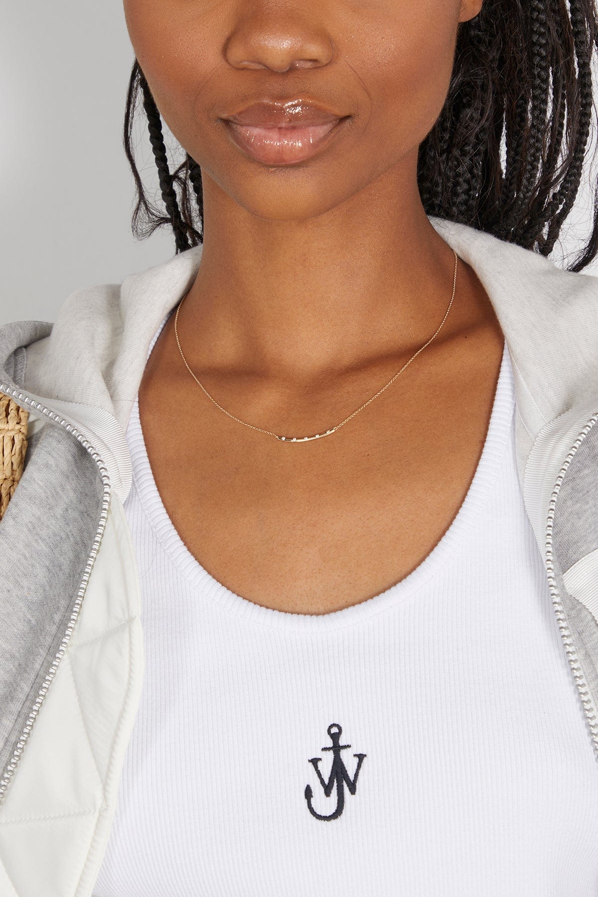 Sprinkle Bar Necklace in 14k Yellow Gold - Image 2