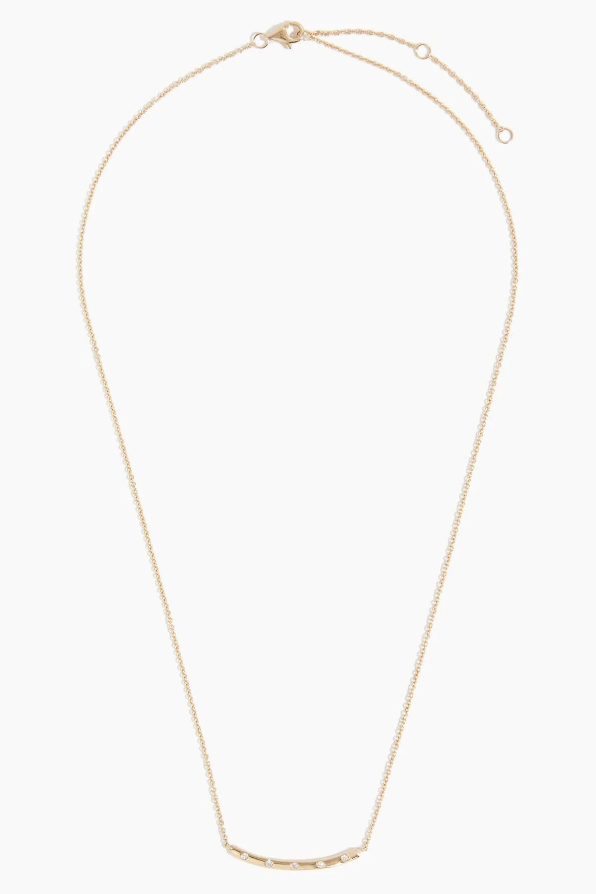 Sprinkle Bar Necklace in 14k Yellow Gold - Image 3