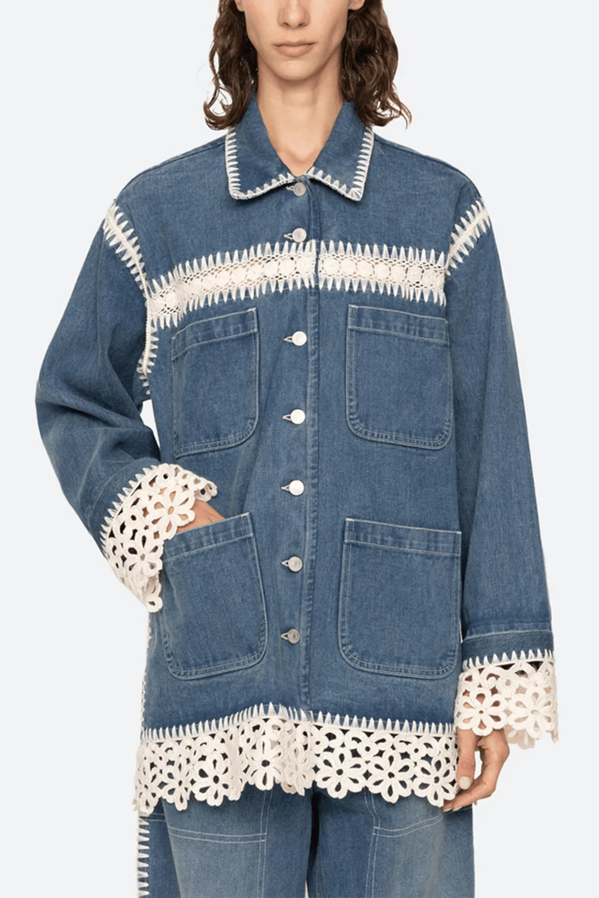 Stasia Denim Jacket in Blue - Image 3