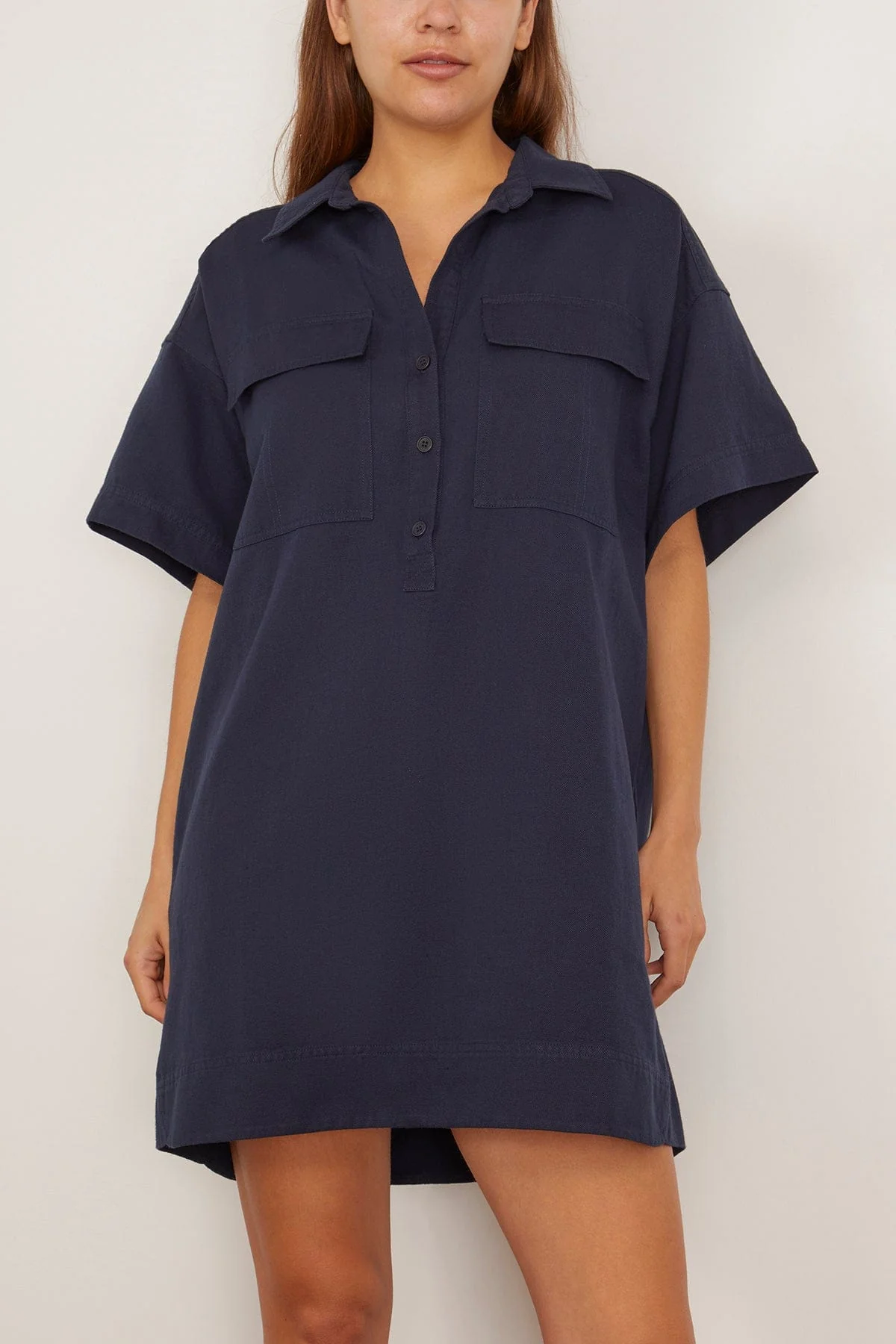 Stefana Shift Dress in Navy - Image 3