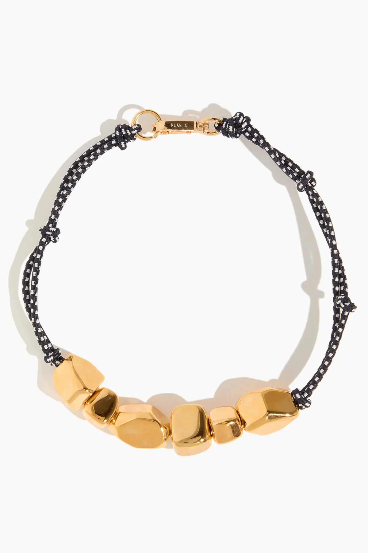 Stone Cord Necklace in Blue Gold - Image 3