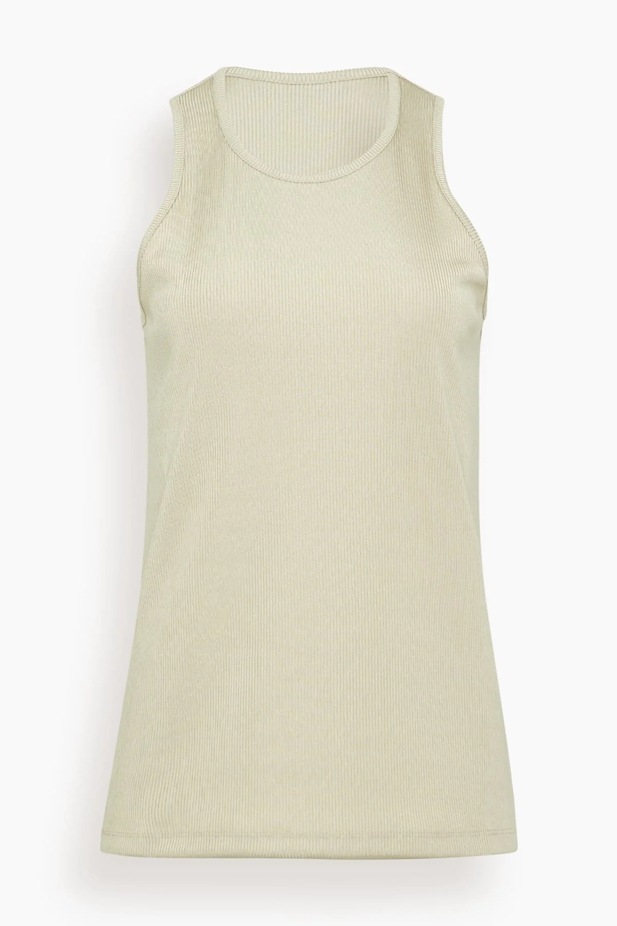 Stretch Luxe Rib Tank Top in Taupe