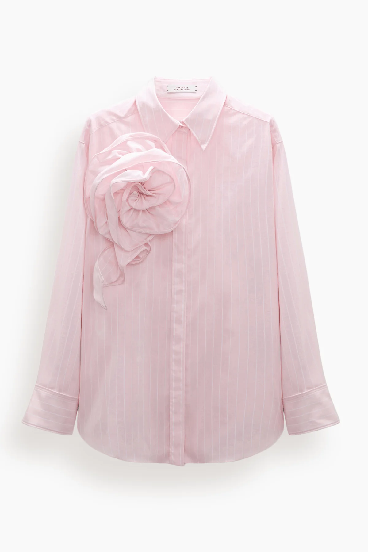 Striped Power Blouse in Rose White