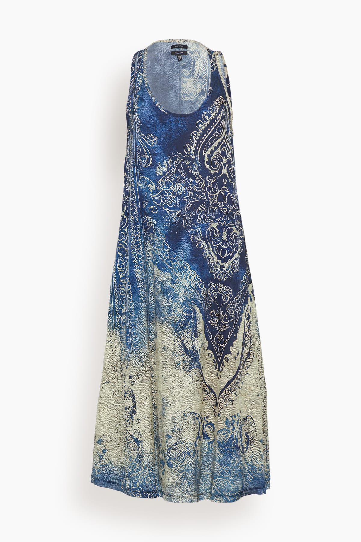 Tank Dress in Blue Distressed Medallion
