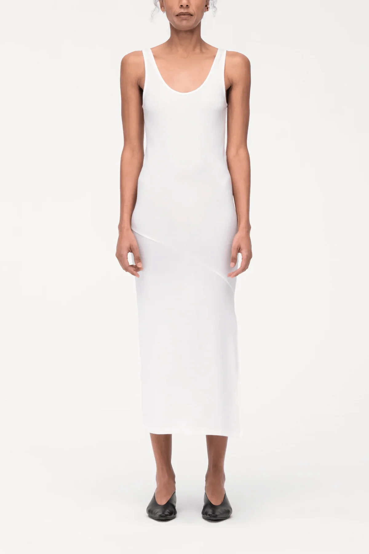 Tank Dress in White - Image 3