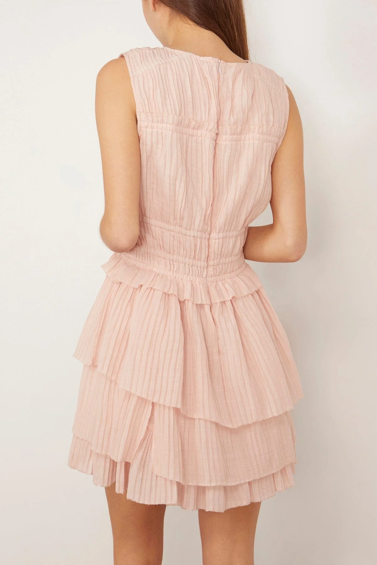 Thalia Ramie Tank Mini Dress in Blush - Image 4