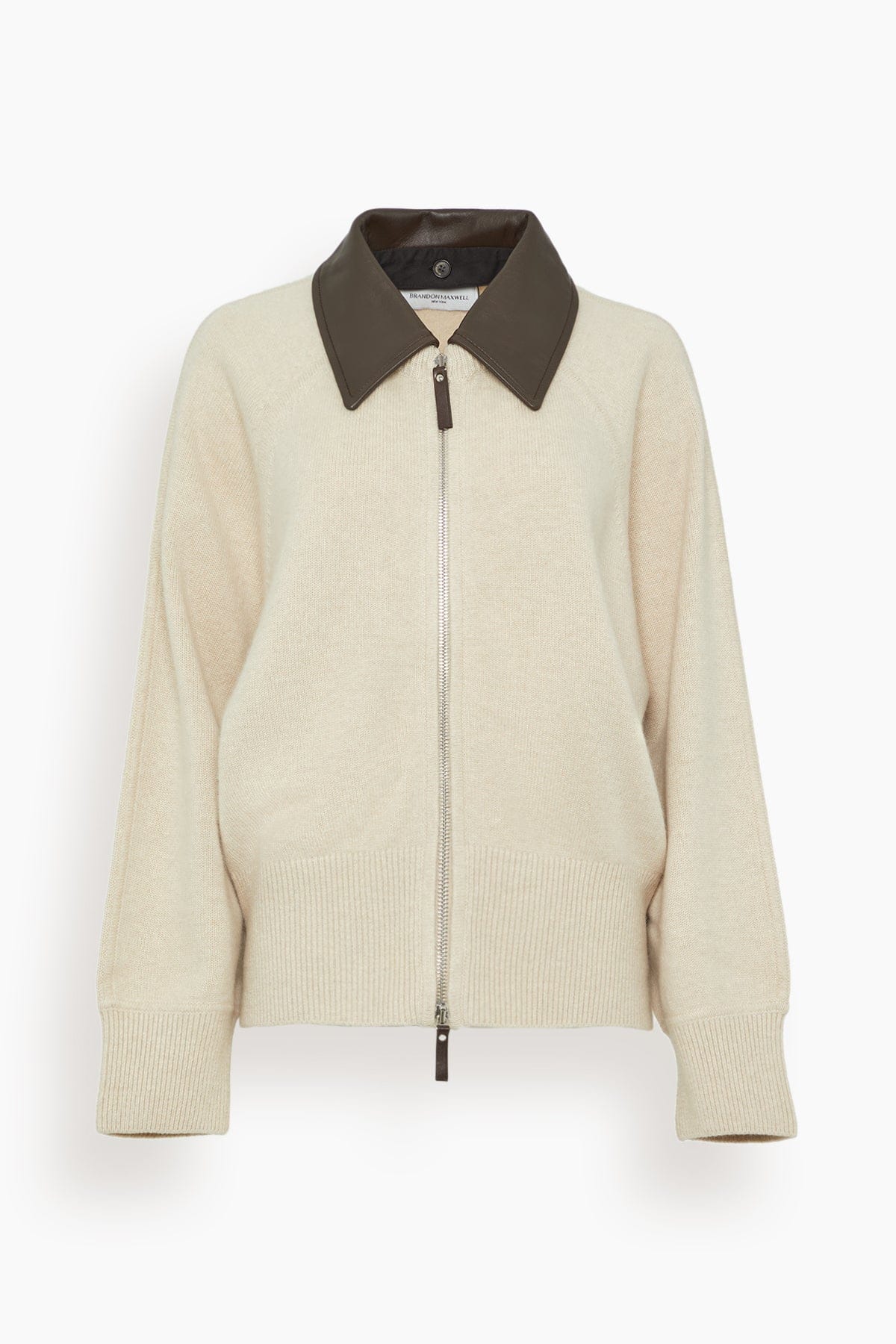 The Conrad Knit Jacket in Oatmeal/Brown