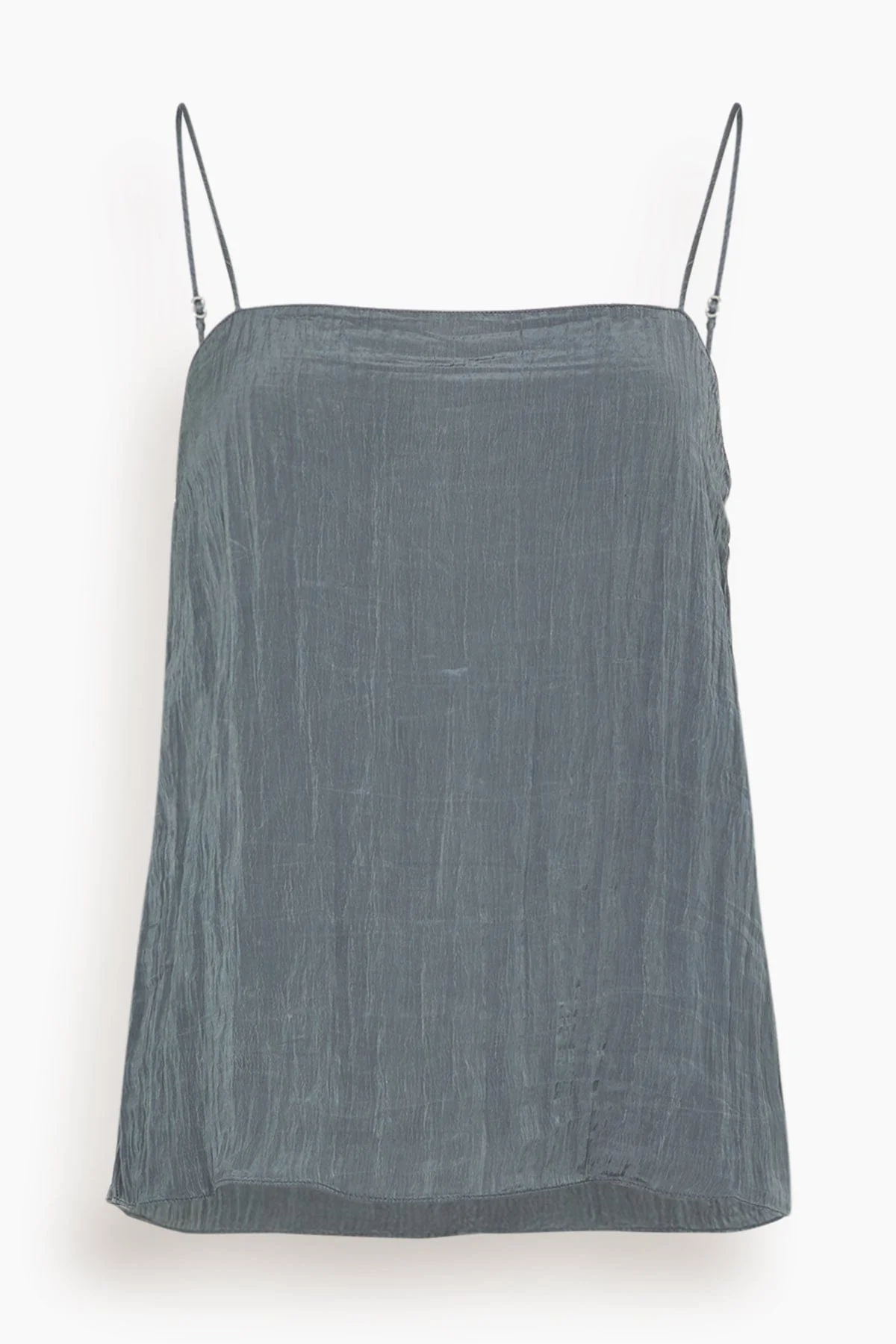 The Crinkle Slip Cami in Dark Grey