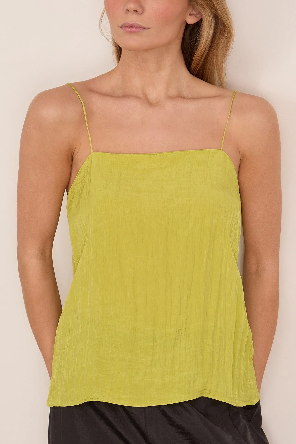 The Crinkle Slip Cami in Peapod - Image 3