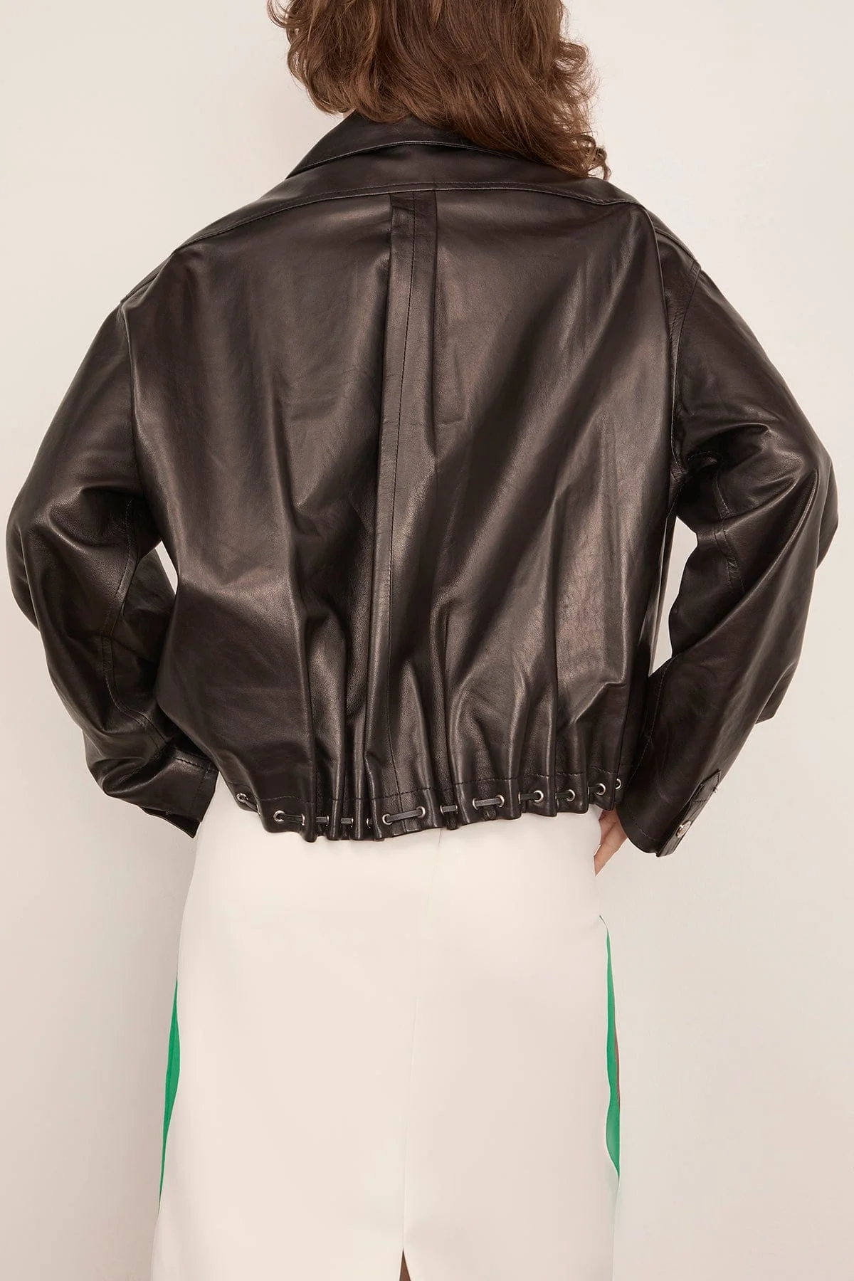The Leland Leather Jacket in Black - Image 4