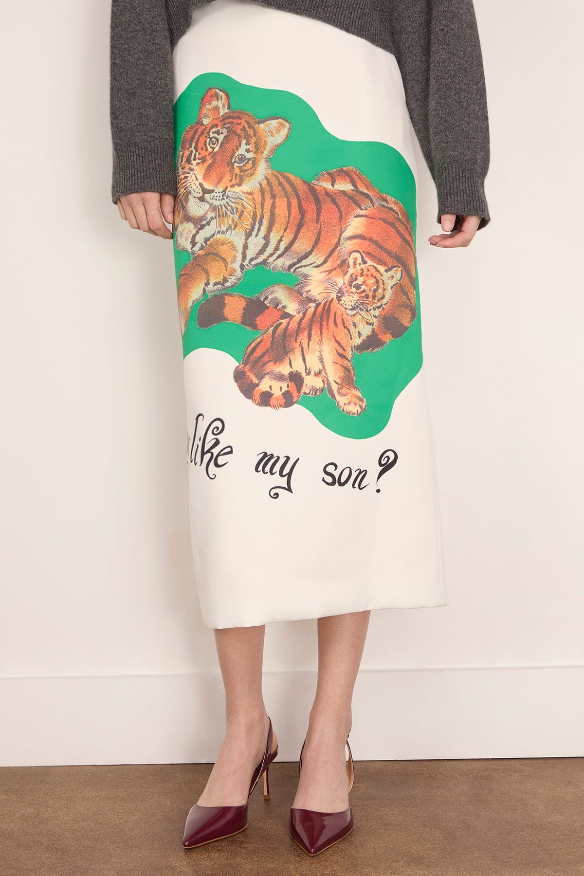 The Mercer Pencil Skirt in Tiger Print - Image 3