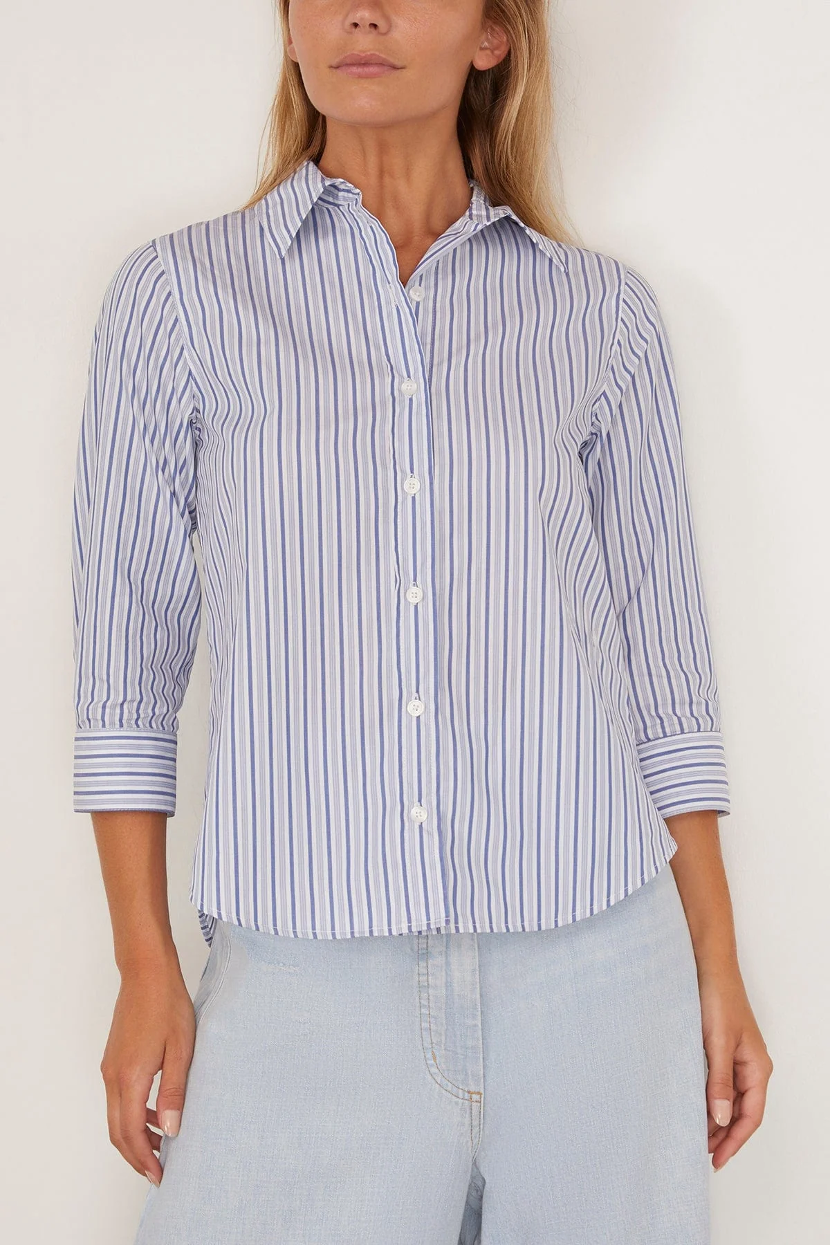 The Twilo Shirt in French Blue/Blue - Image 3