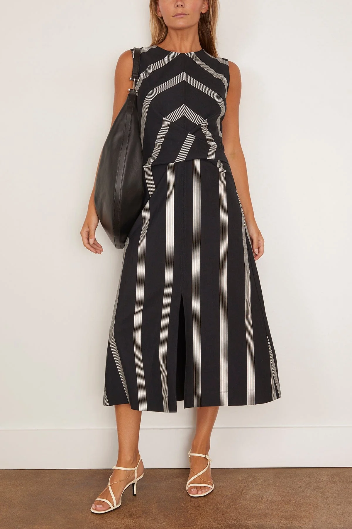 Theo Dress in Black/Cream - Image 2