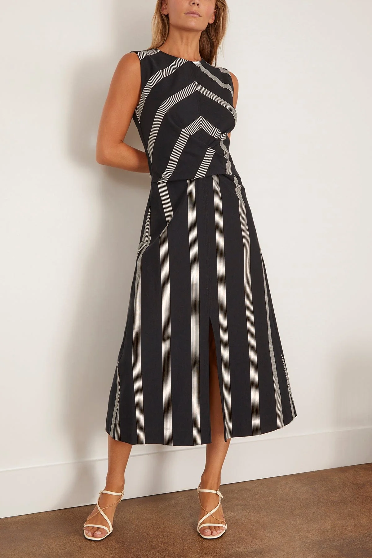 Theo Dress in Black/Cream - Image 3