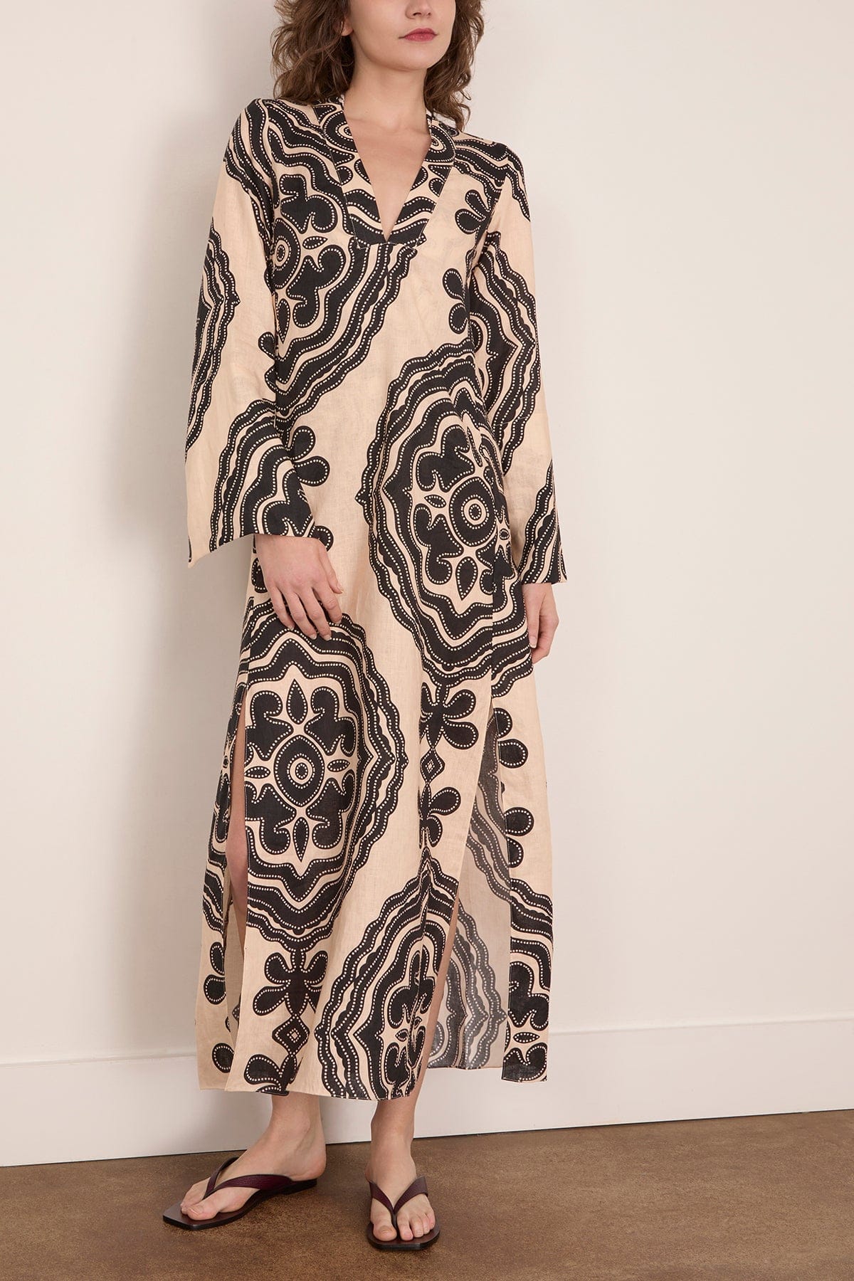 Theodora Column Dress in Niku Cream - Image 3