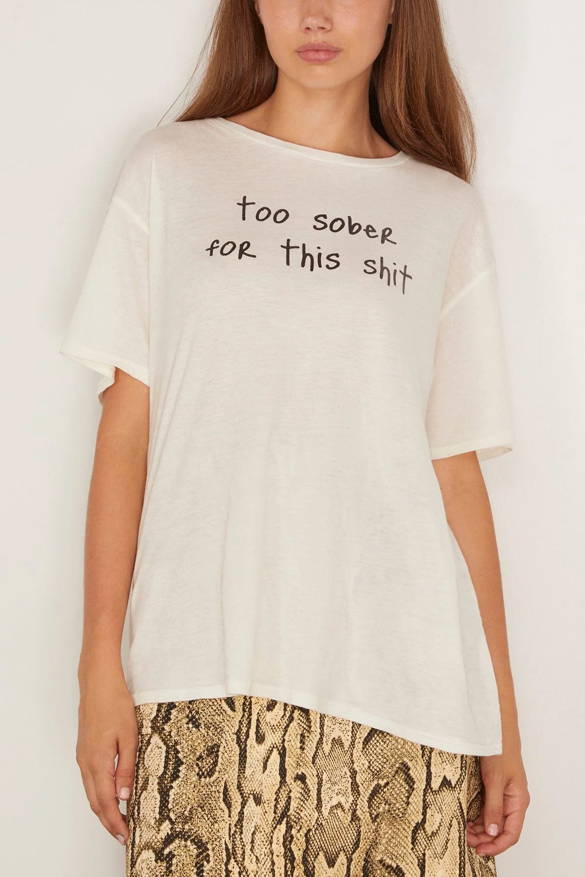 Too Sober Boy T in Ecru White - Image 3