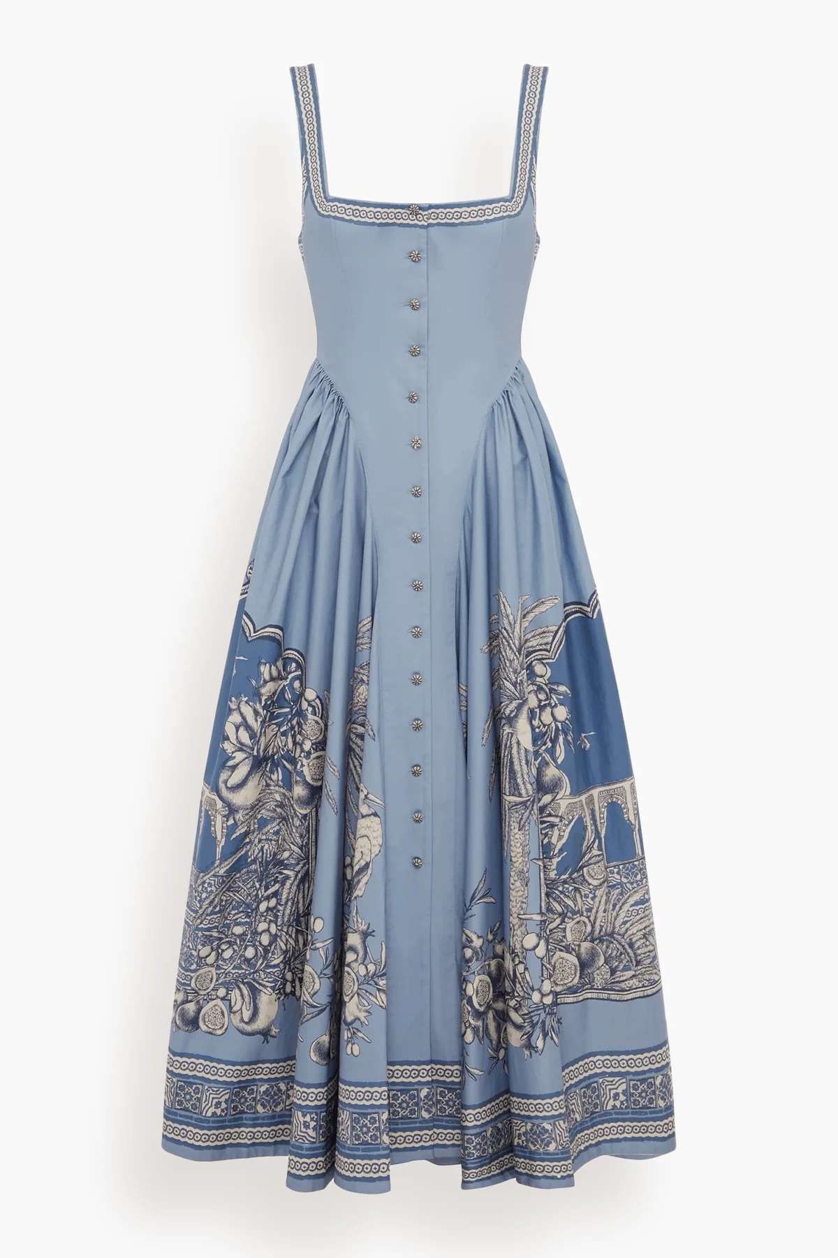 Villa Romantica Midi Dress in Blue