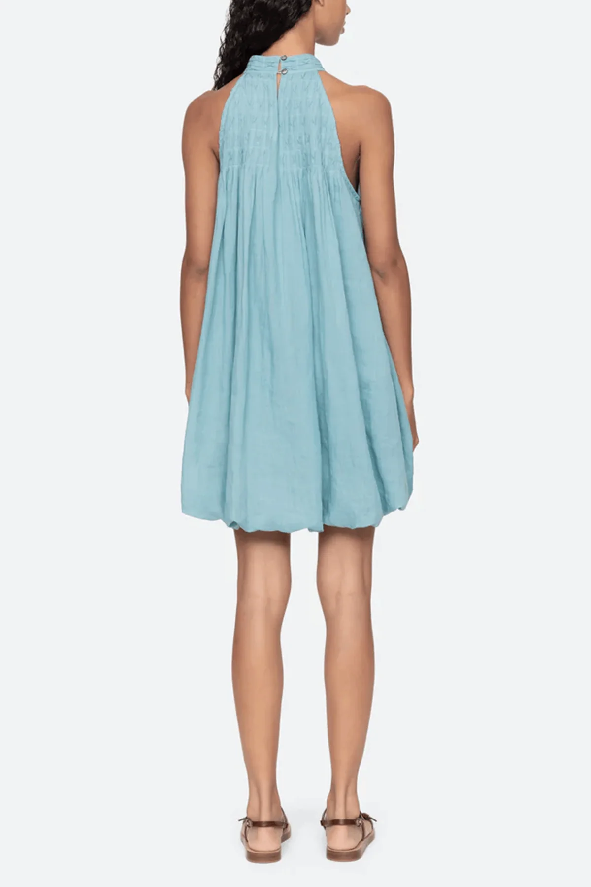 Violet Halter Mini Dress in Blue - Image 4