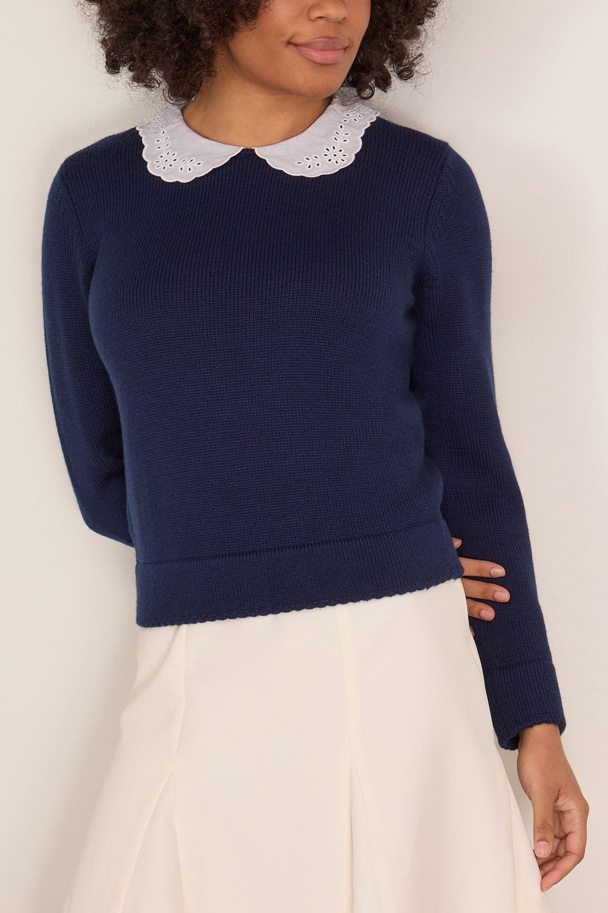 Violette Sweater in Navy - Image 3