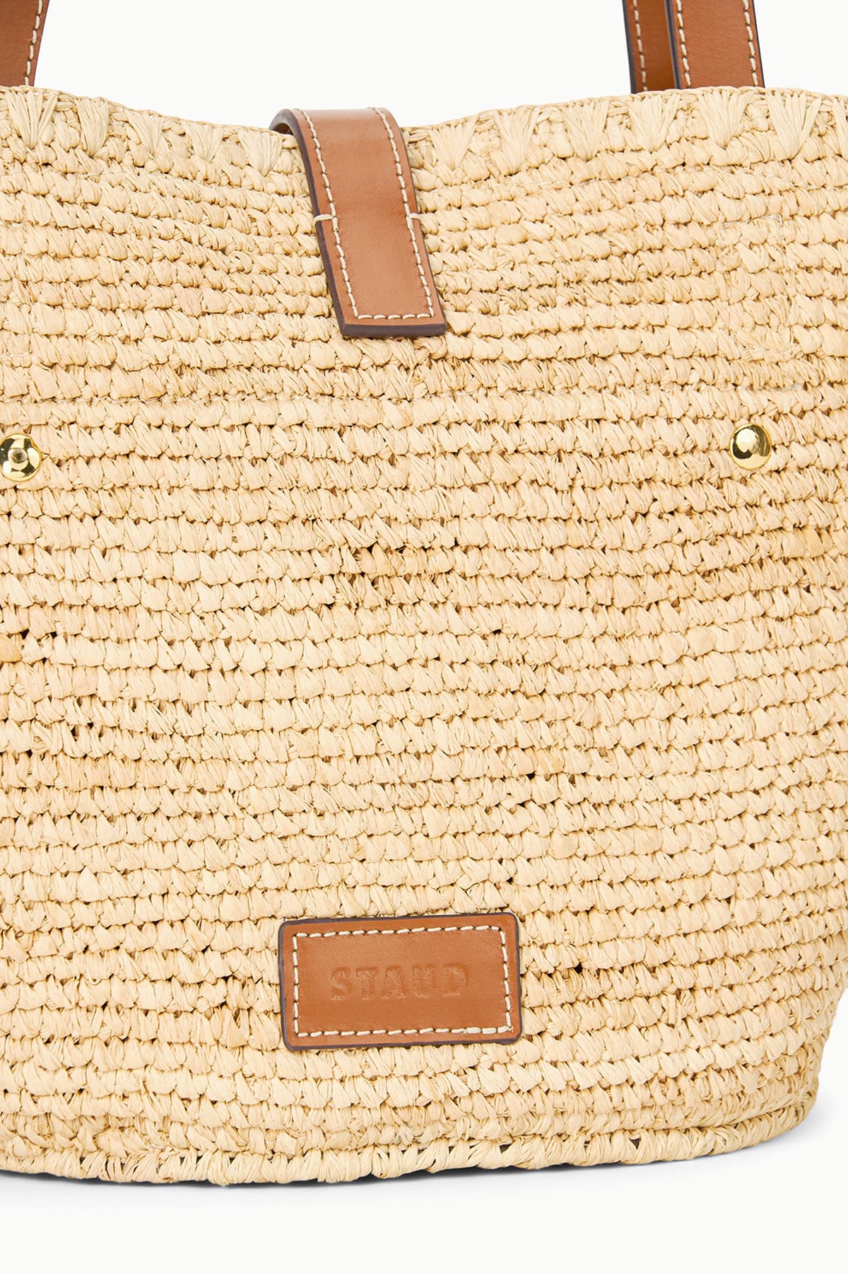 Vista Raffia Tote in Natural/Tan - Image 4