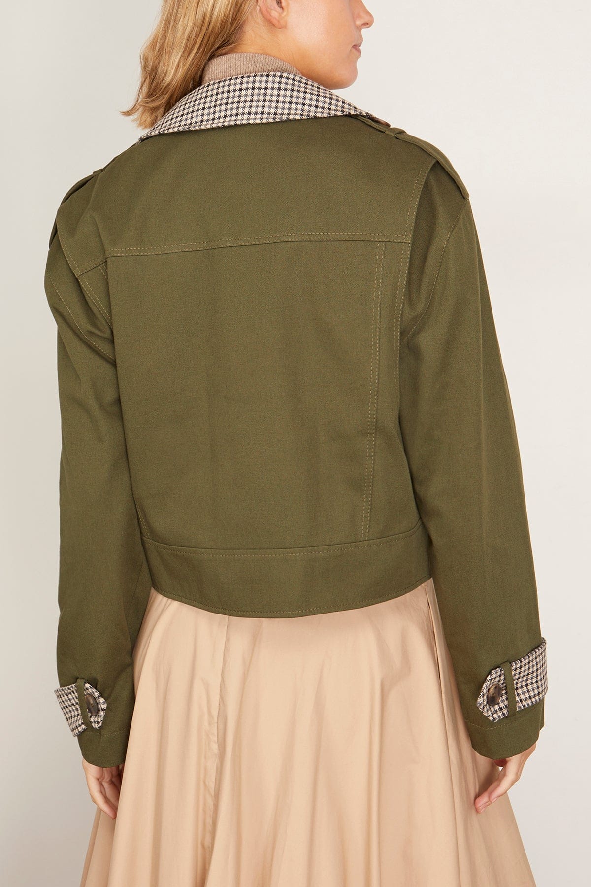 Walton Jacket in Army Check Multi - Image 4