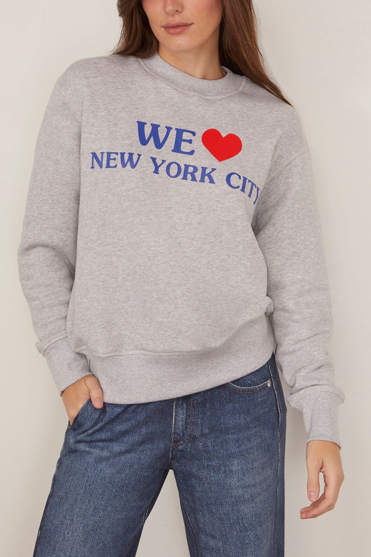 We Heart NYC Sweatshirt in Heather Grey - Image 3
