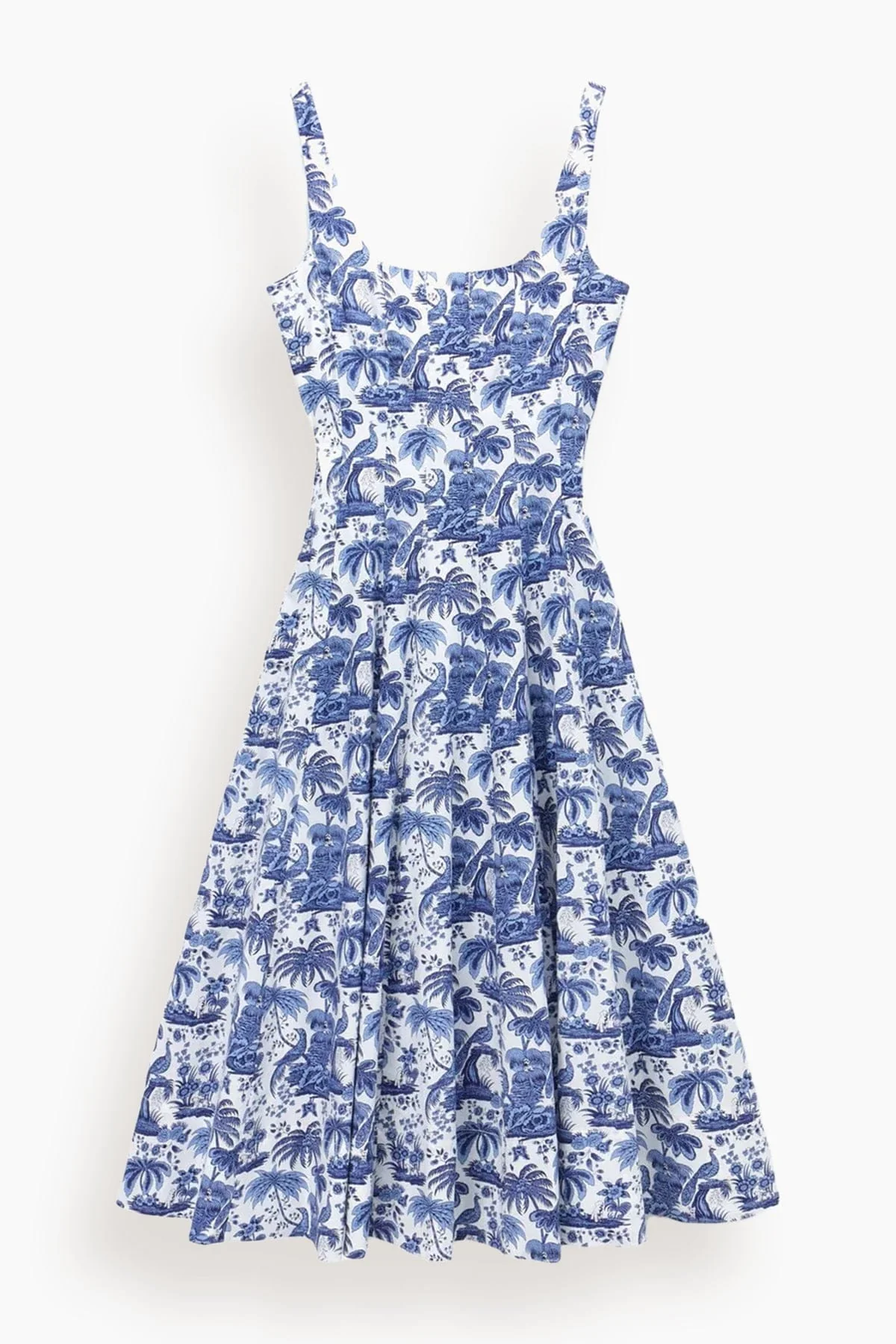 Wells Dress in Blue Toile